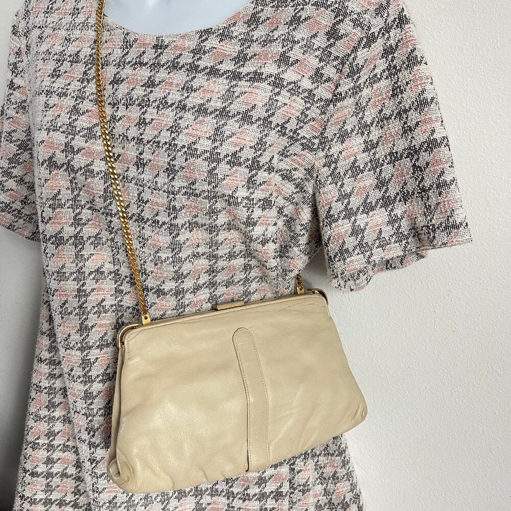 Bernard Nerson Paris crossbody bag David's Palm Beach made in France Milk color - Picture 2 of 9